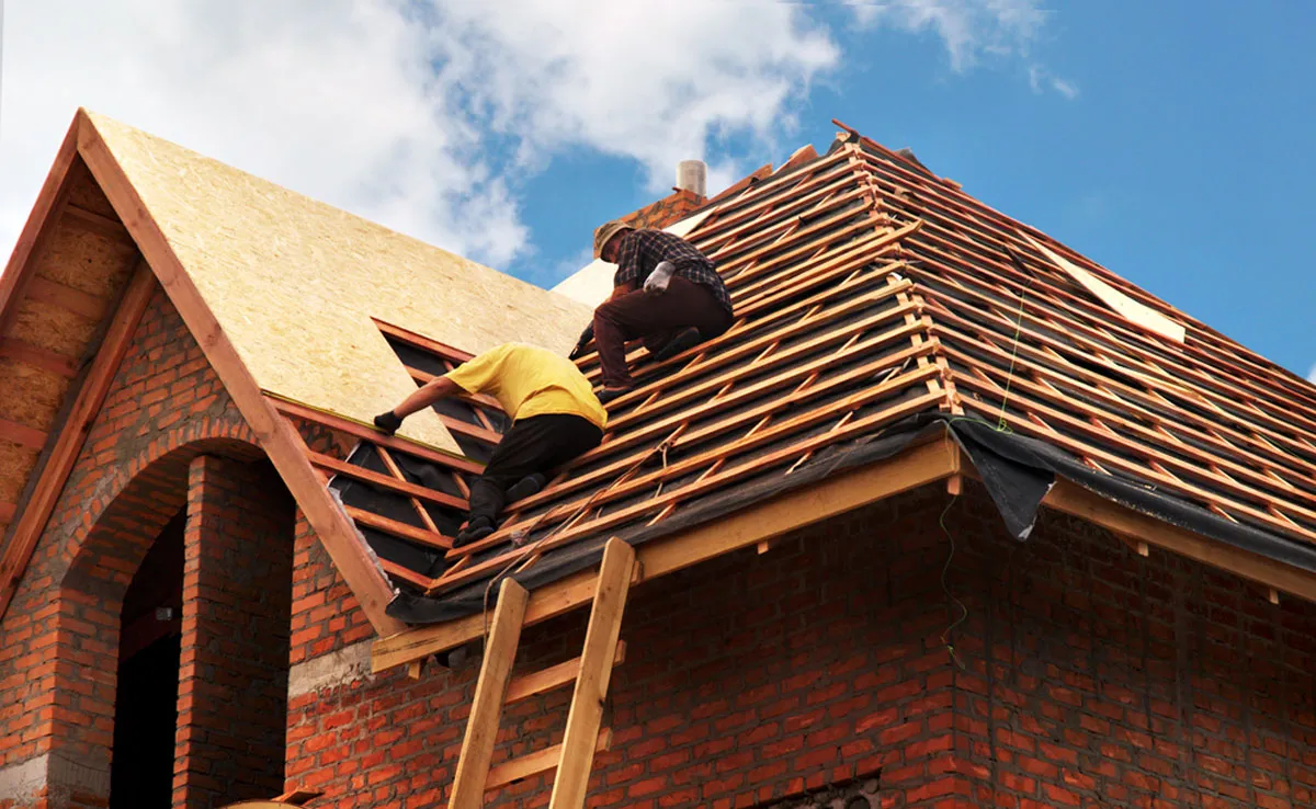 Roof works taking place