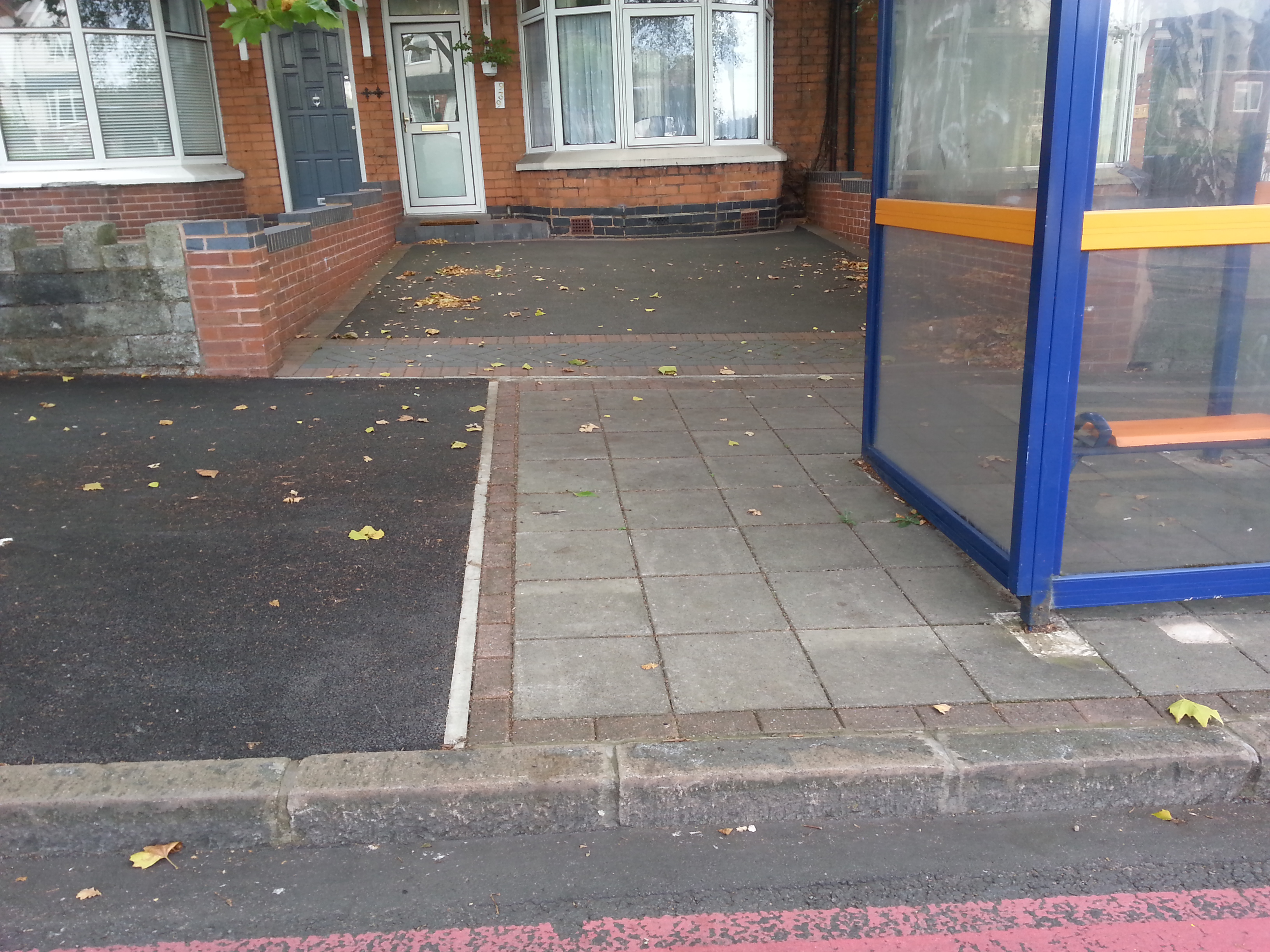 Drive Not Accessible Due to Bus Shelter